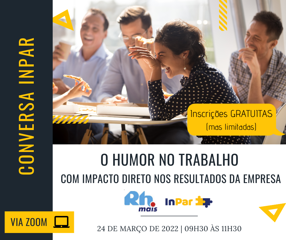Cartaz 'Conversa InPar' 2022 - humor no trabalho